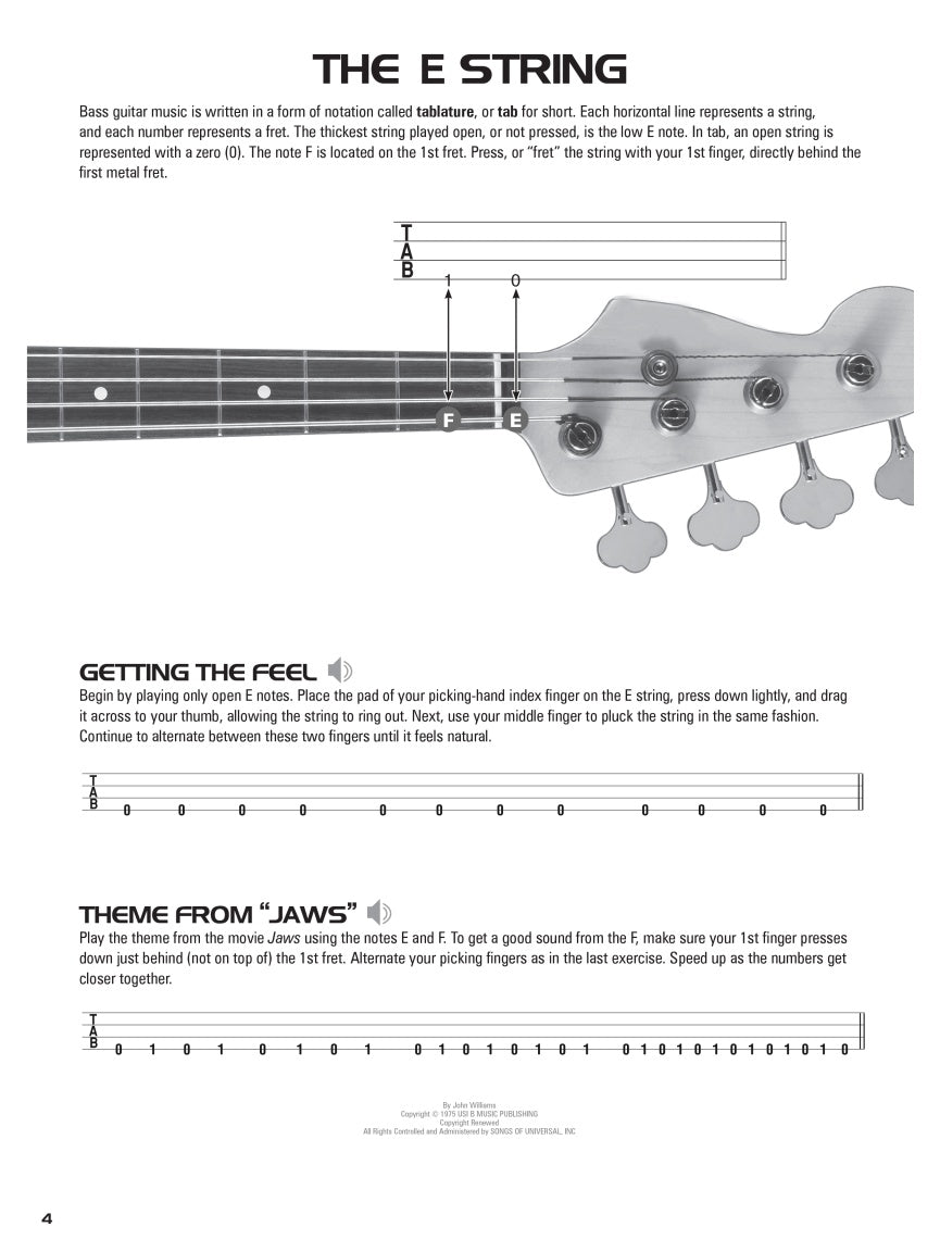 Hal Leonard Left-Handed Bass Tab Method – Book 1 - sample page 2