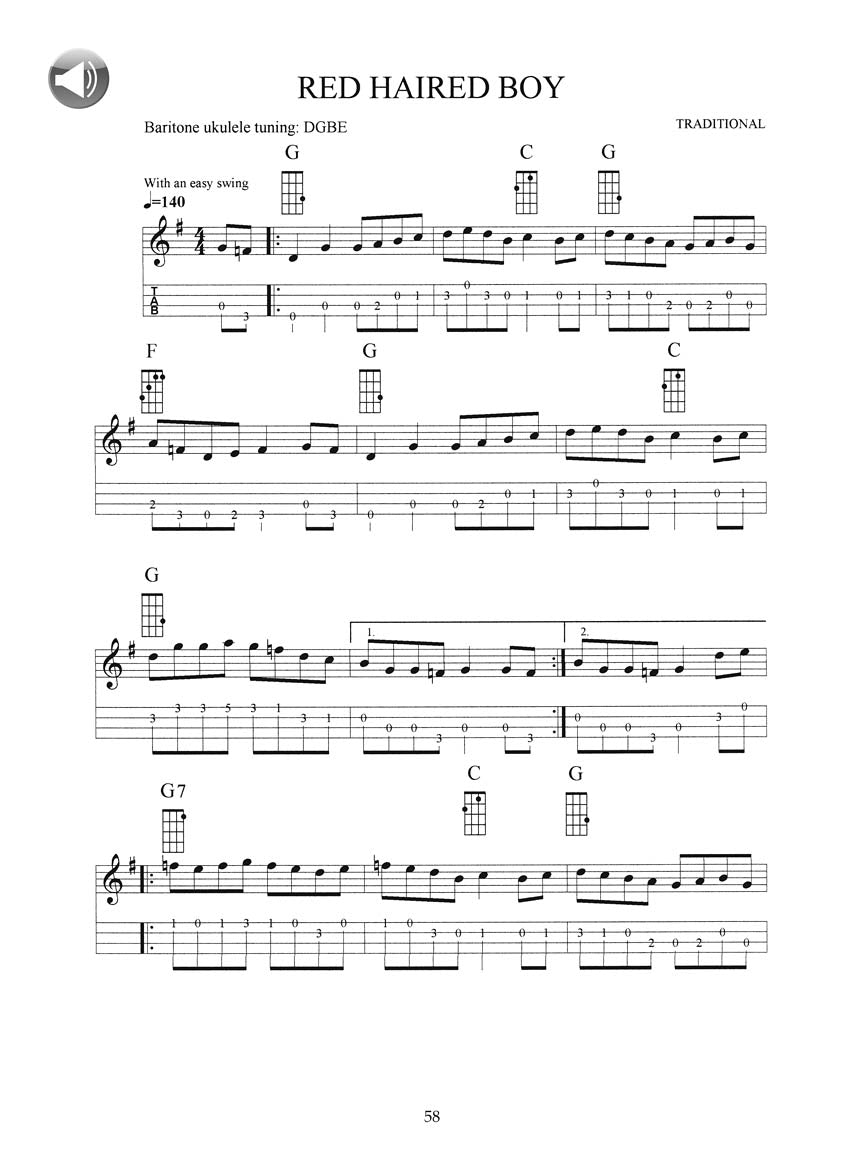 Fiddle Tunes for Baritone Ukulele - sample page 6