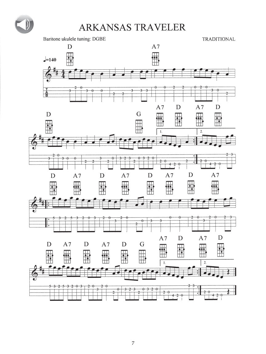 Fiddle Tunes for Baritone Ukulele - sample page 4