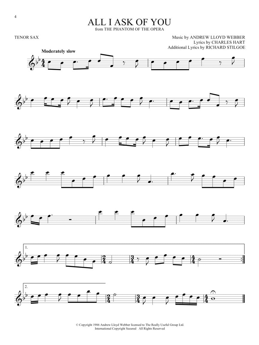 101 Broadway Songs for Tenor Sax - sample page 4