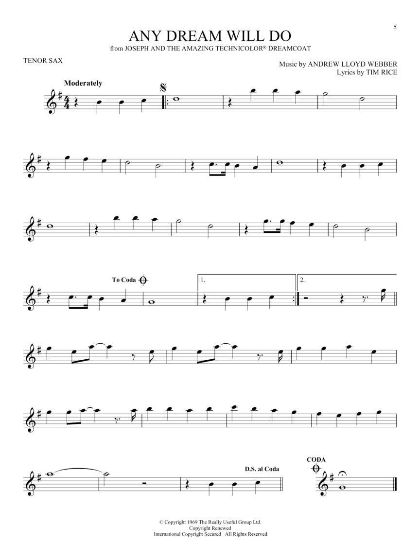 101 Broadway Songs for Tenor Sax - sample page 5