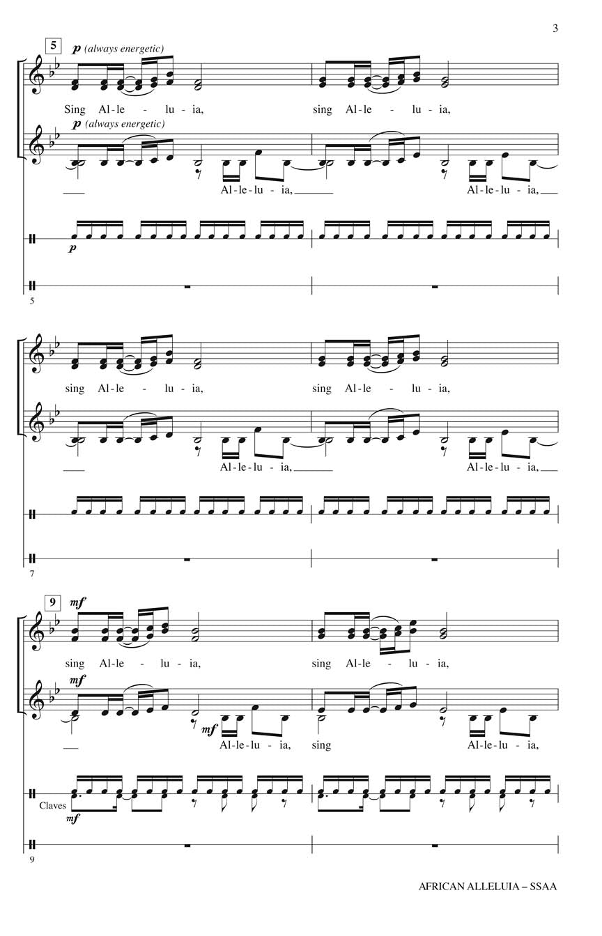 African Alleluia - sample page 2