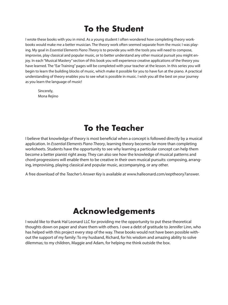 Essential Elements Piano Theory – Level 7 - sample page 2