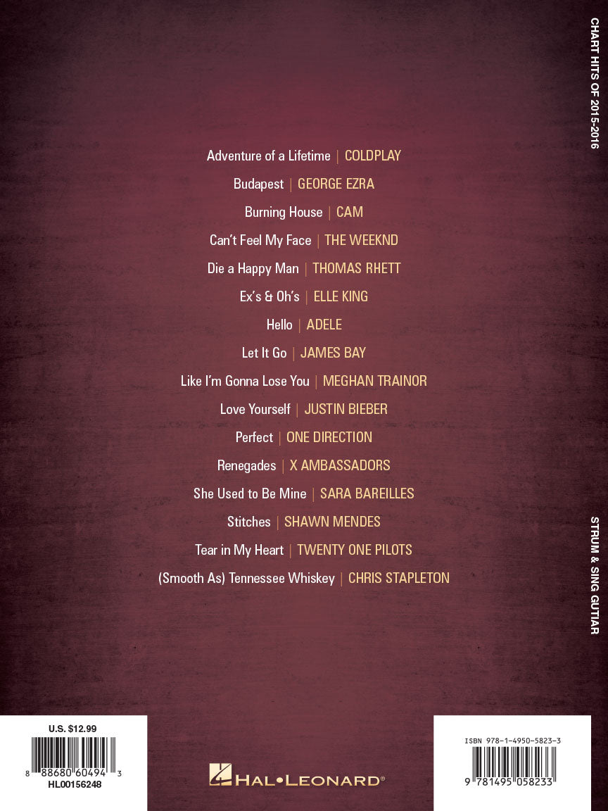 Chart Hits of 2015-2016 – Strum & Sing Guitar - sample page 6