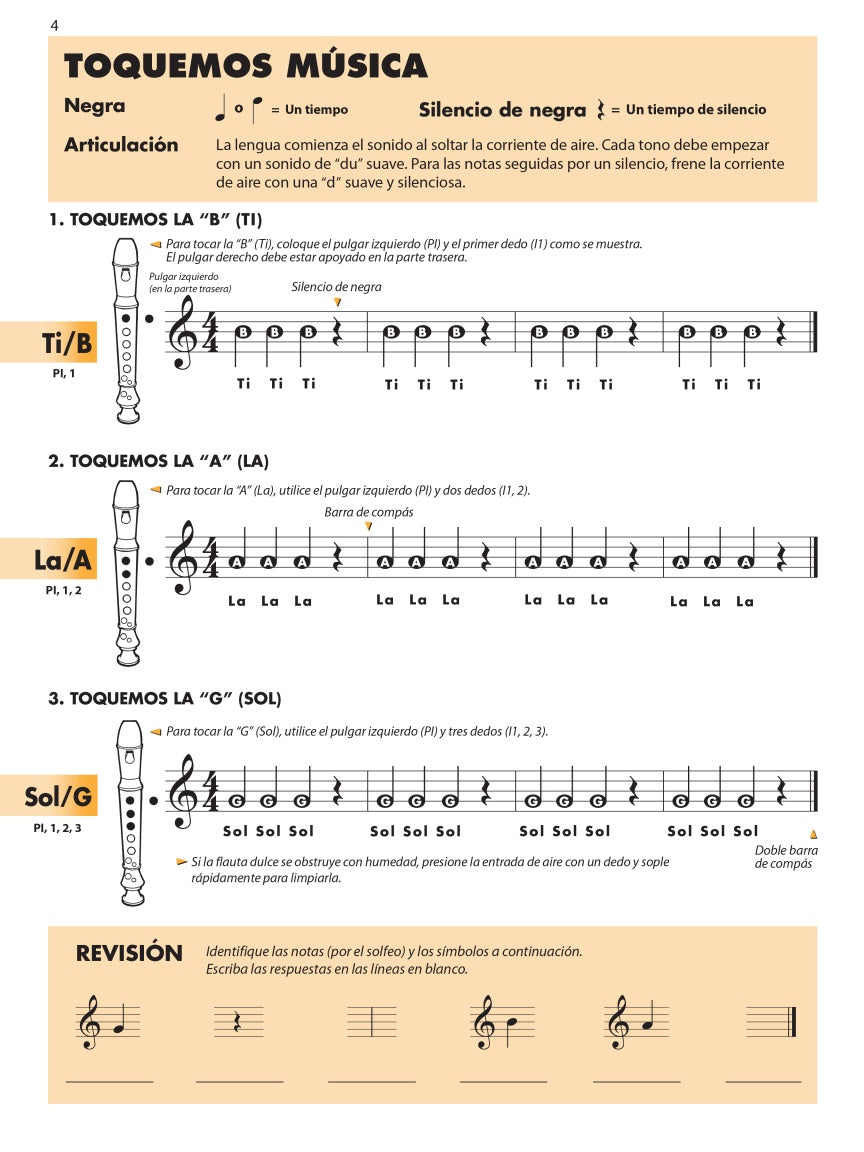 Essential Elements Flauta Dulce (Recorder) – Spanish Classroom Edition - sample page 2