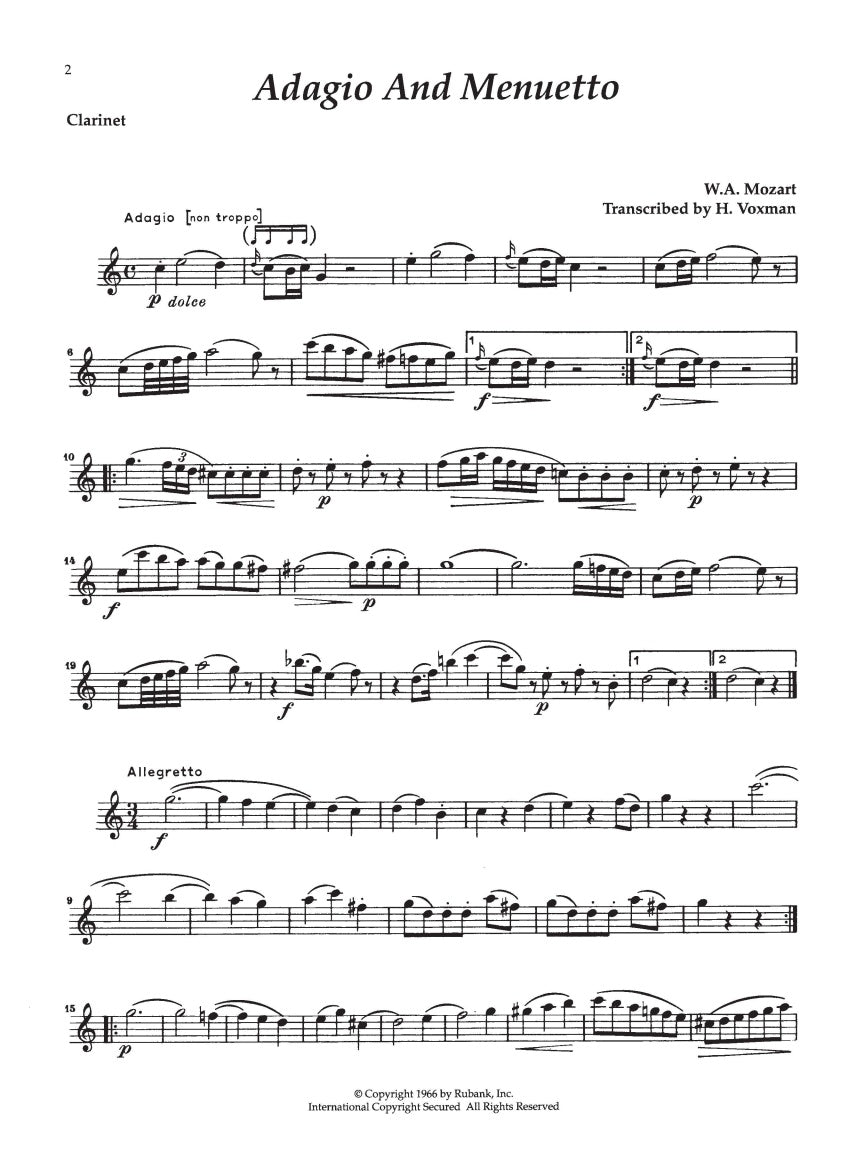 Rubank Book of Clarinet Solos – Intermediate Level - sample page 3