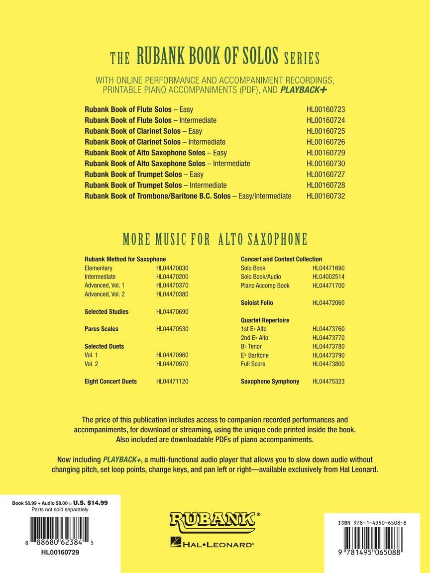 Rubank Book of Alto Saxophone Solos – Easy Level - sample page 6