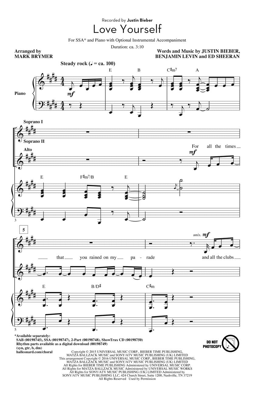Love Yourself - sample page 1