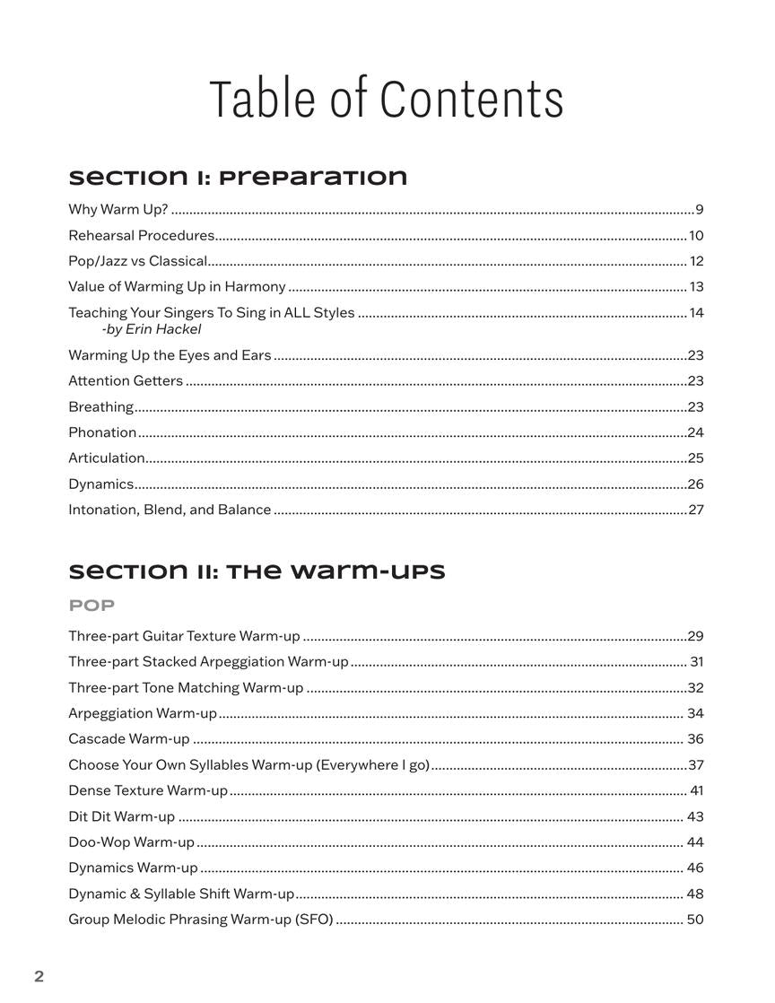 A Cappella Warm-Ups - sample page 2