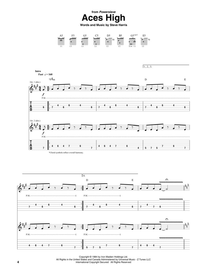 Iron Maiden – Guitar Tab - sample page 3