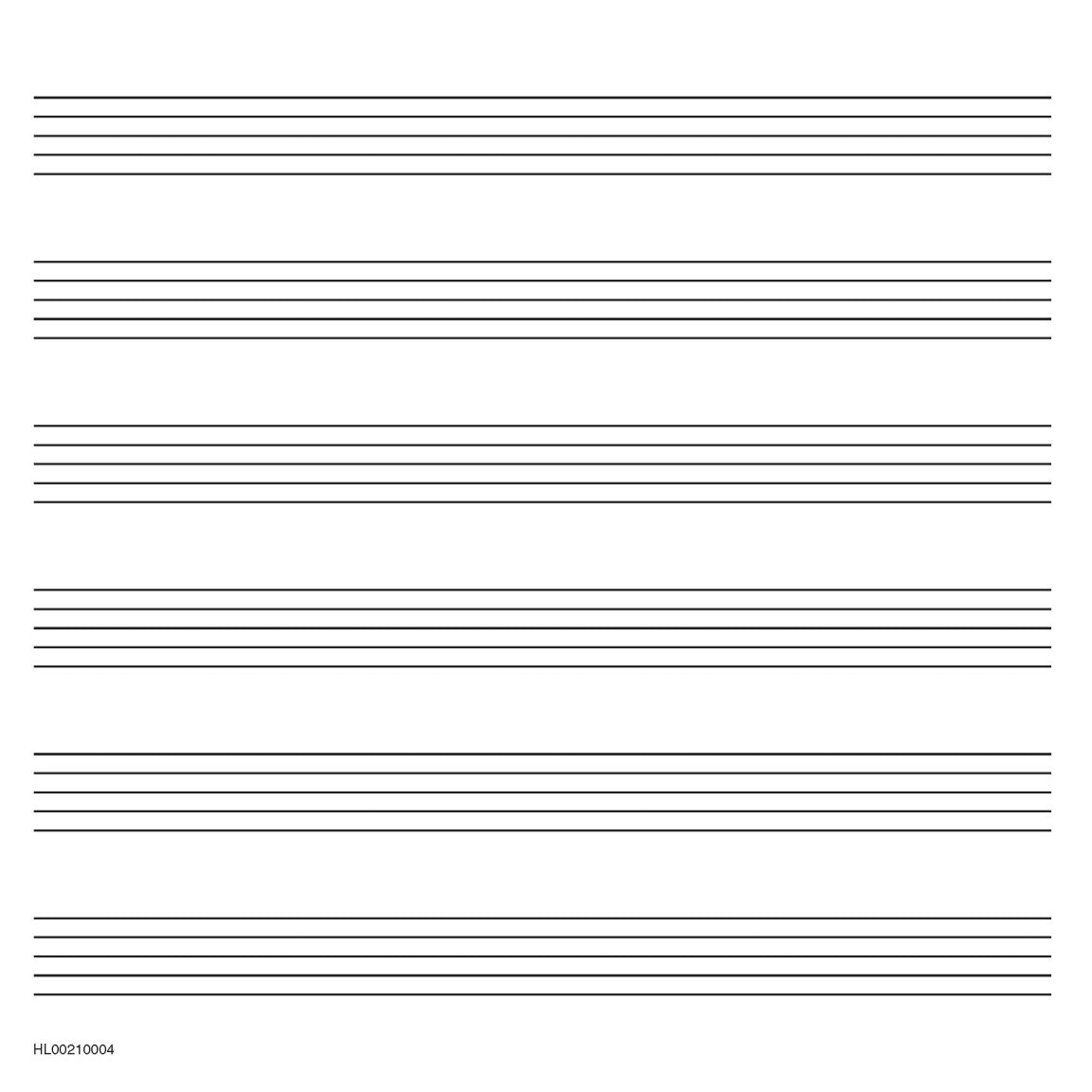 Wide Staff Manuscript Paper (Red Cover) - sample page 2