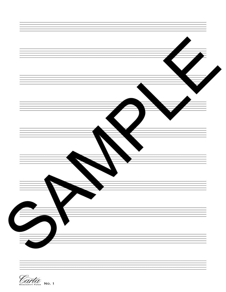 Carta Manuscript Paper No. 1 – Basic - sample page 2