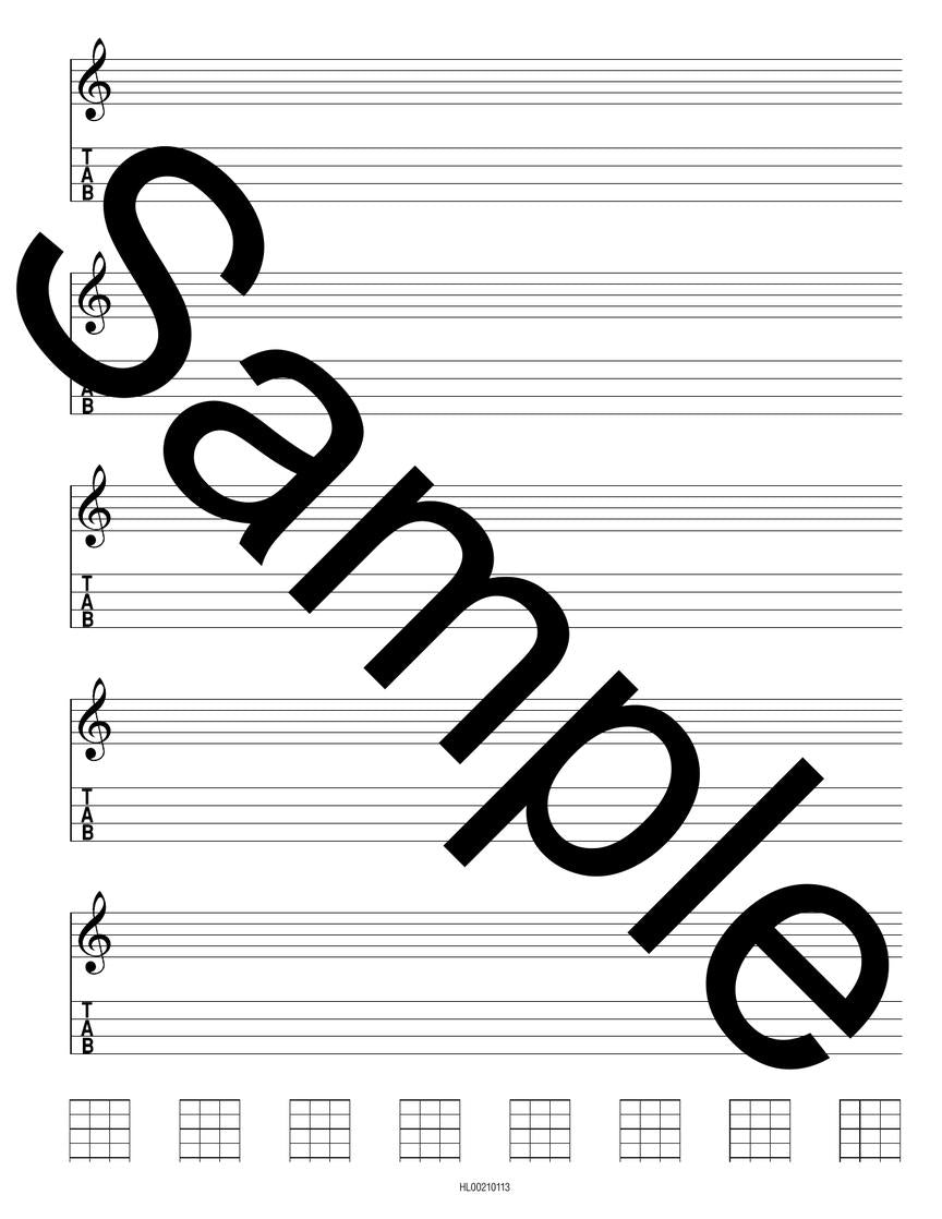 Hal Leonard Ukulele Manuscript Paper - sample page 2