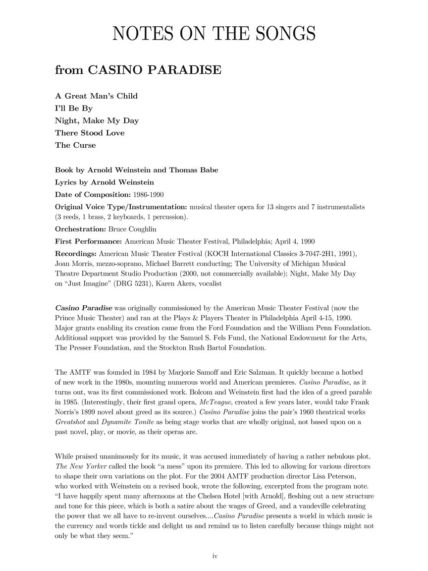 William Bolcom: Theatrical Songs - sample page 4