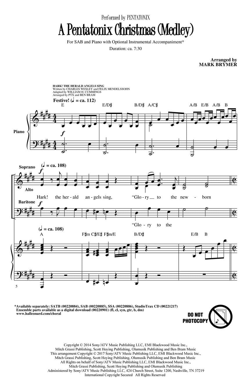A Pentatonix Christmas - sample page 1