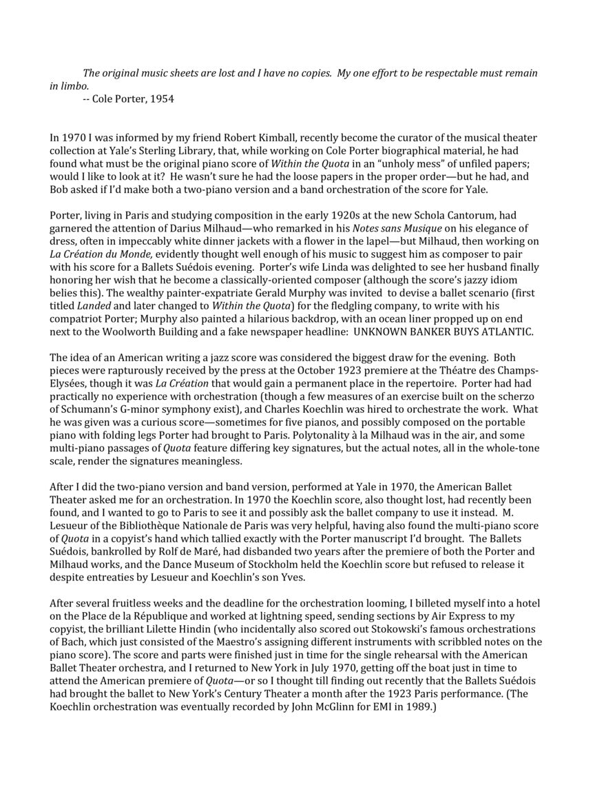 Within the Quota (Ballet Suite) - sample page 2