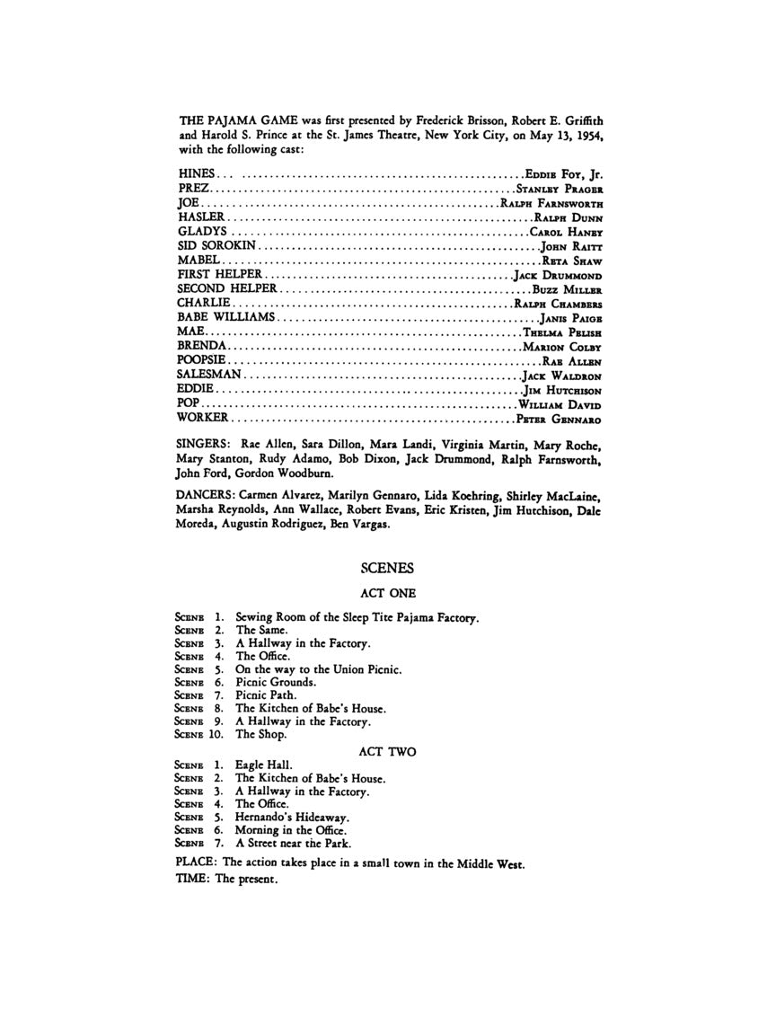 The Pajama Game - sample page 2