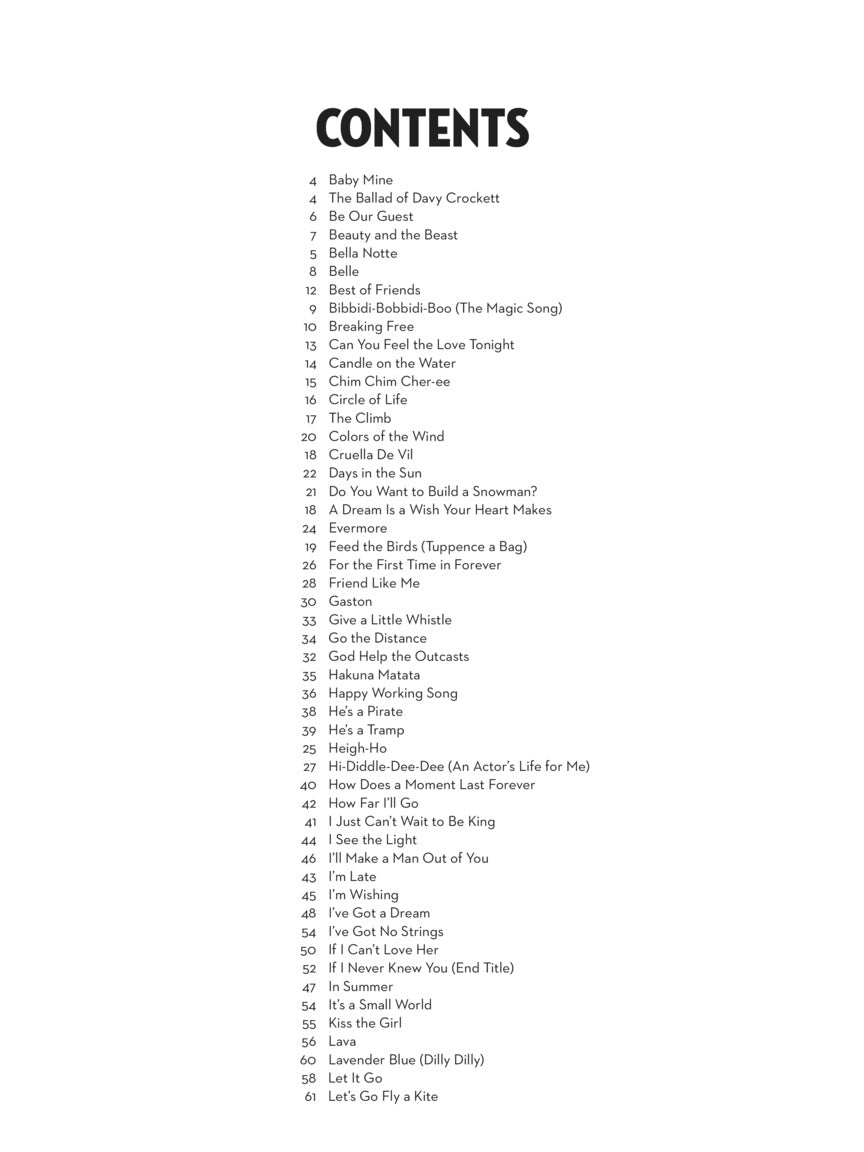 101 Disney Songs - sample page 2
