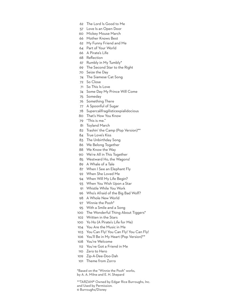 101 Disney Songs - sample page 3