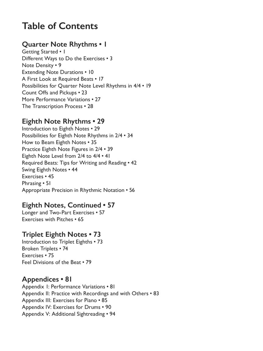 The Rhythm Book - sample page 2