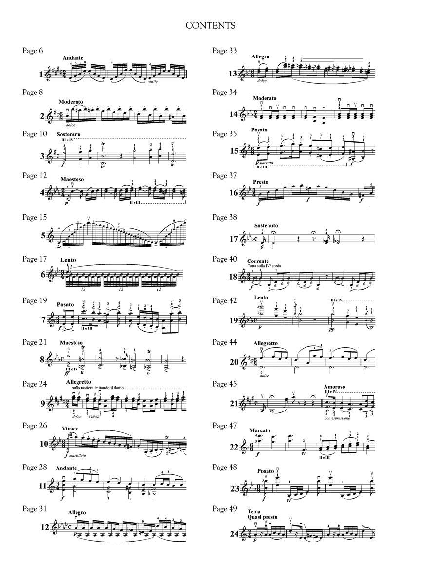 24 Caprices for Violin Solo - sample page 6