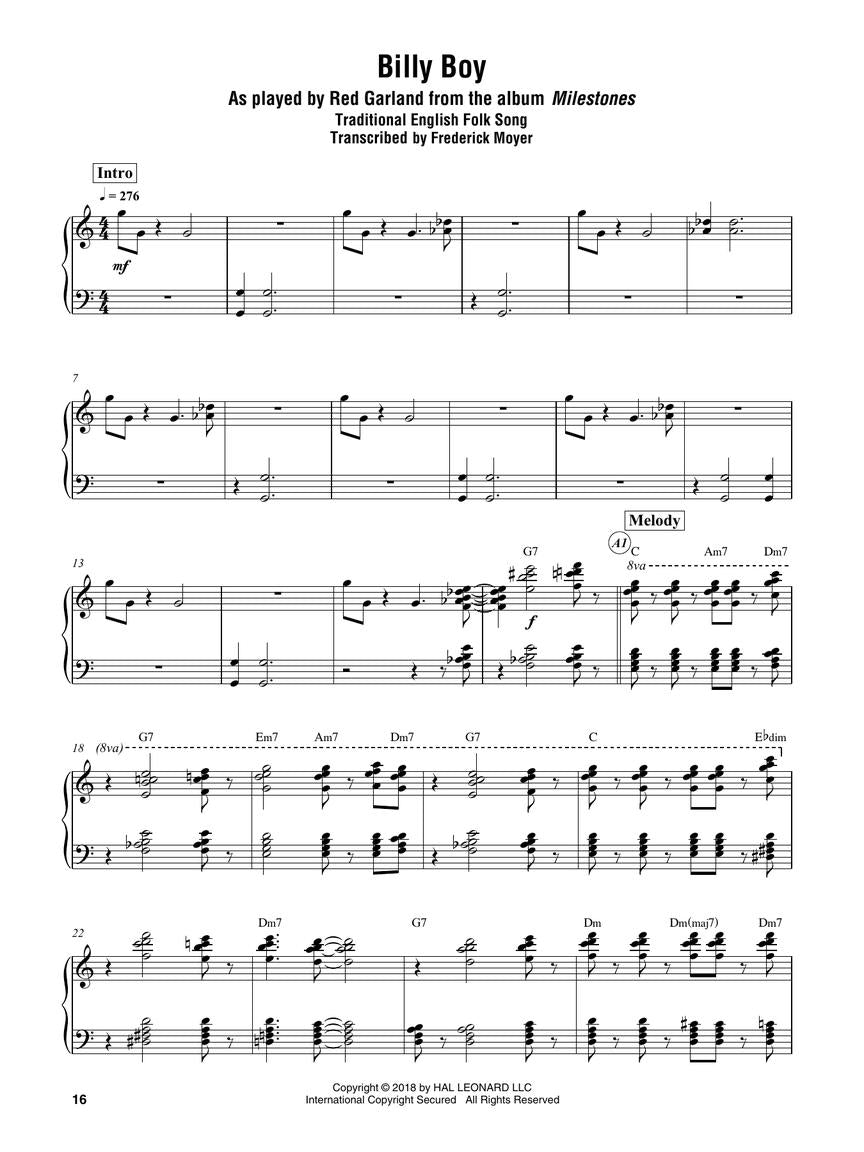 Jazz Piano Masterpieces – Note-for-Note Transcriptions of the Greatest Jazz Performances of All Time - sample page 4