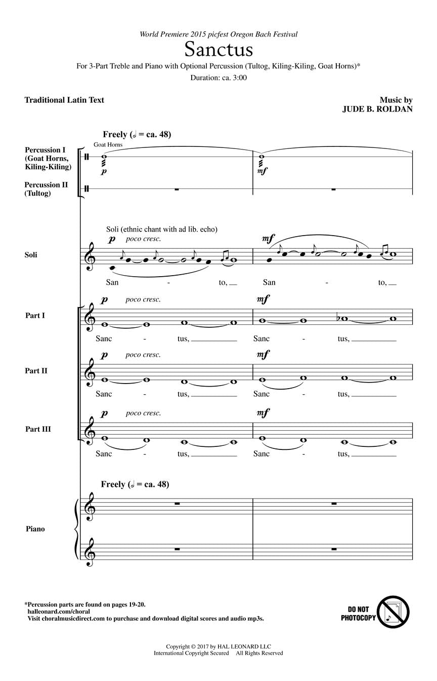 Sanctus - sample page 1