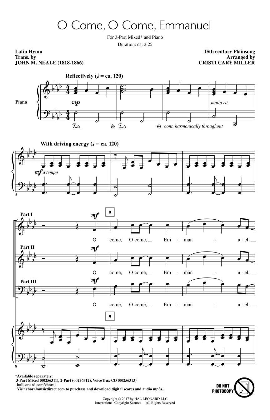 O Come, O Come, Emmanuel - sample page 1