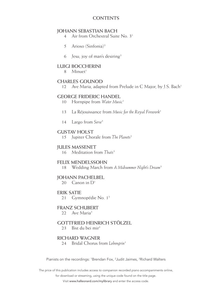 Wedding Music for Classical Players – Violin and Piano - sample page 2