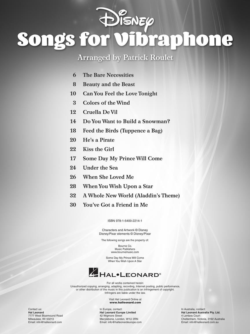 Disney Songs for Vibraphone - sample page 2