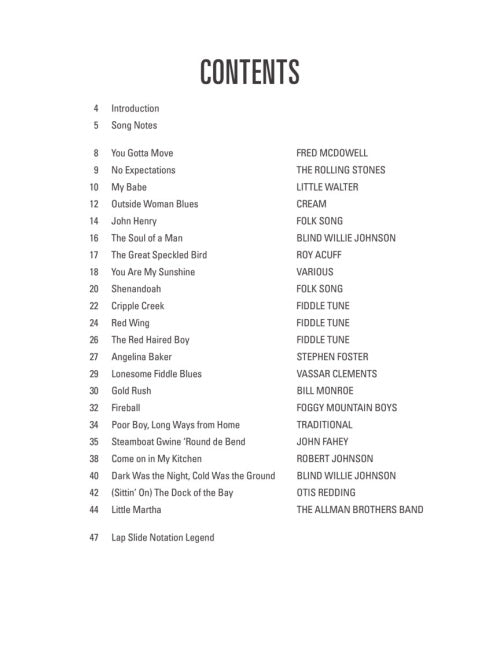 Hal Leonard Lap Slide Songbook - sample page 2