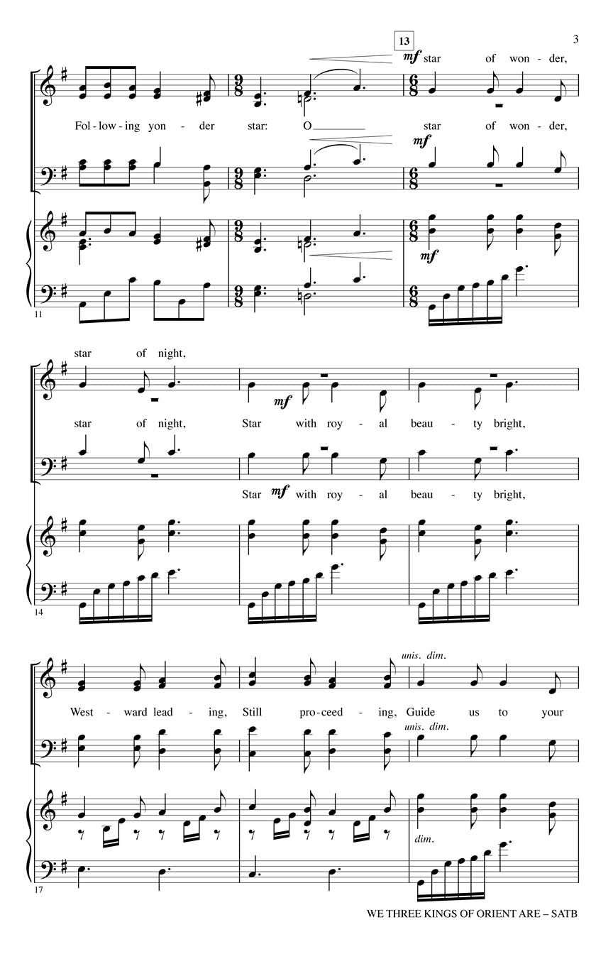 We Three Kings of Orient Are - sample page 2