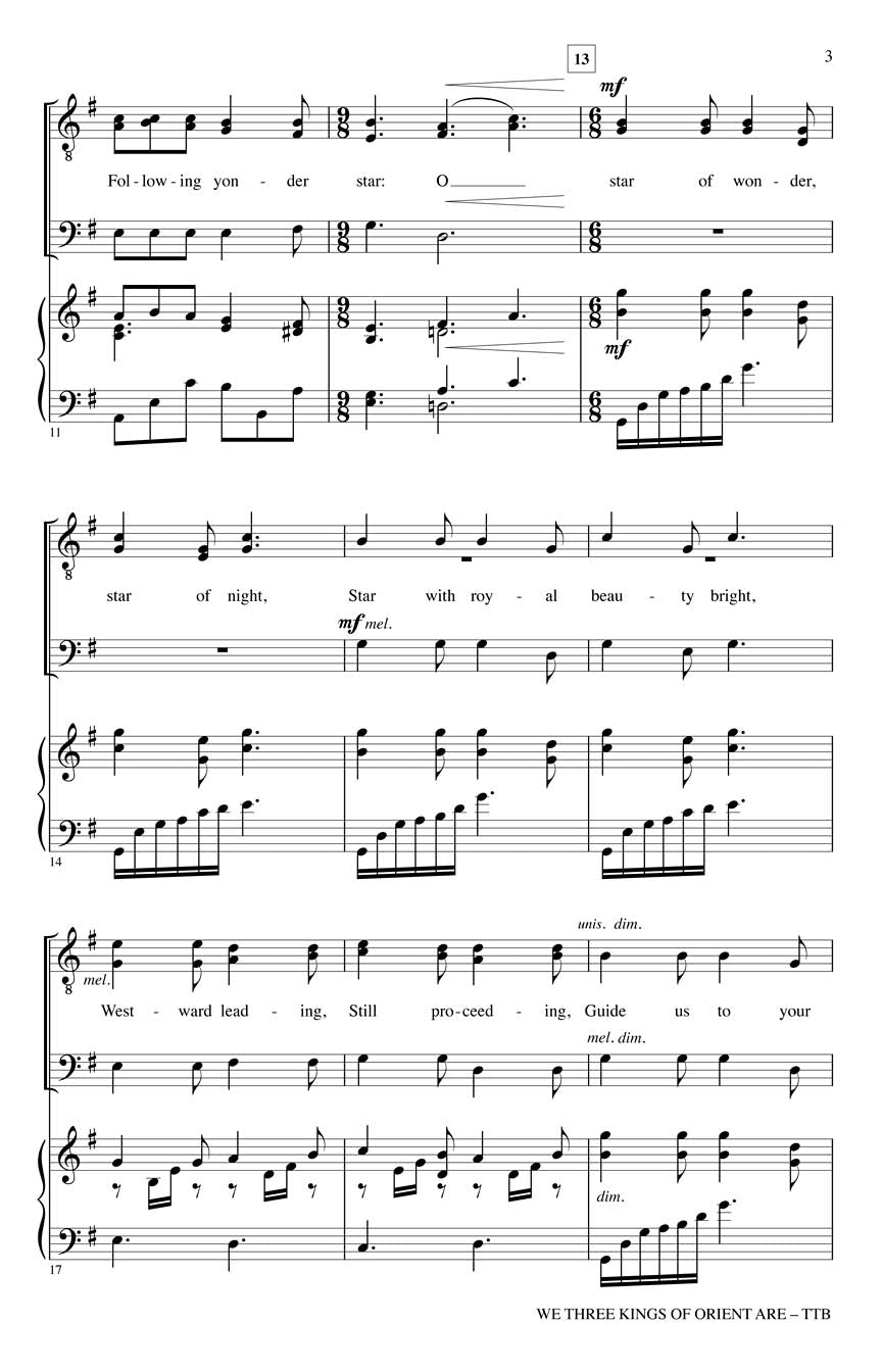 We Three Kings of Orient Are - sample page 2