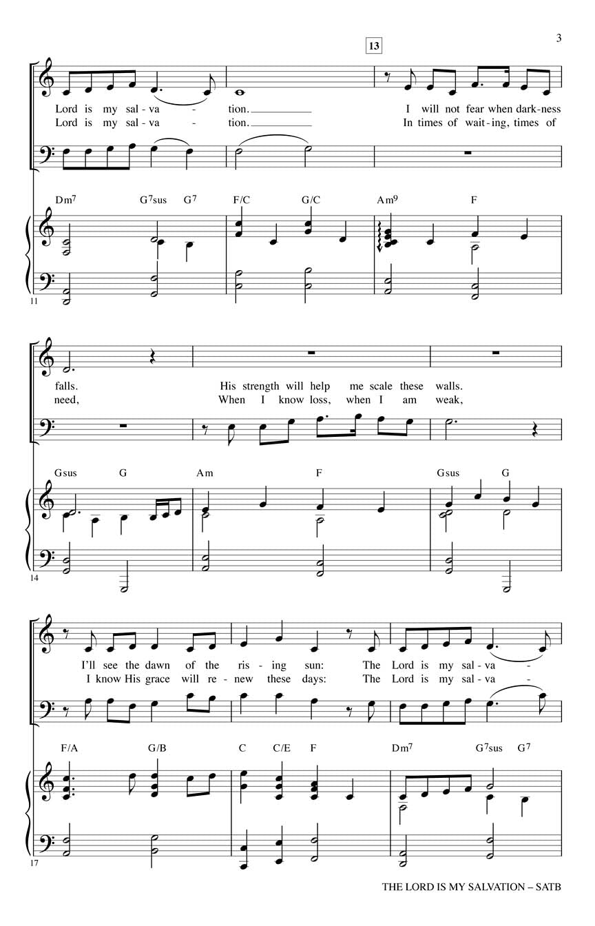 The Lord Is My Salvation - sample page 2