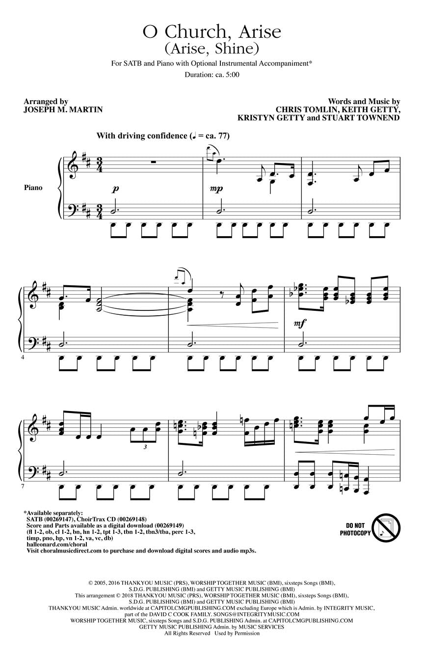 O Church, Arise (Arise, Shine) - sample page 1
