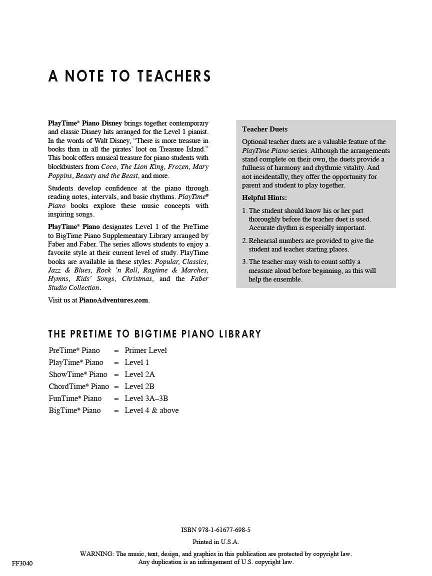 PlayTime® Piano Disney - sample page 2