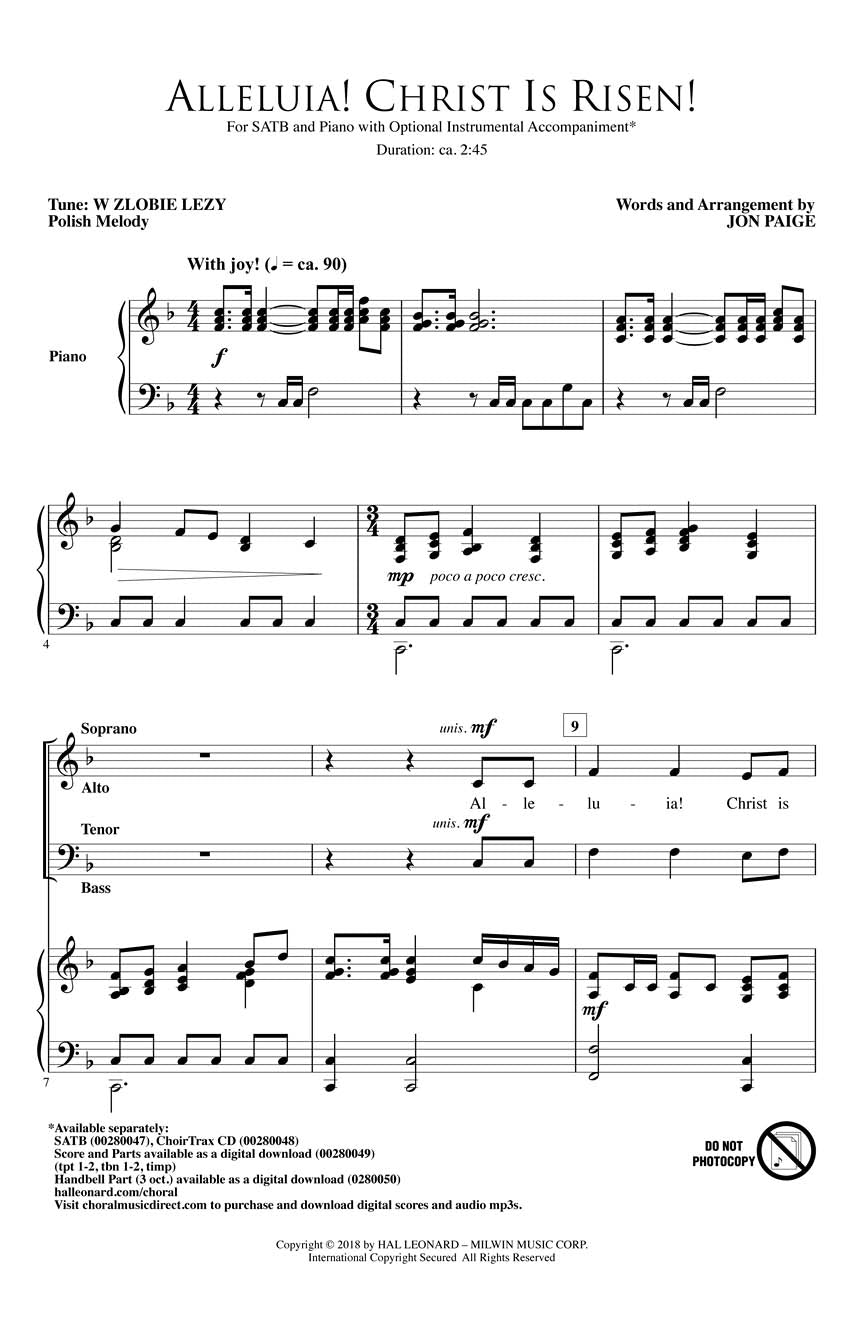 Alleluia! Christ Is Risen! - sample page 1