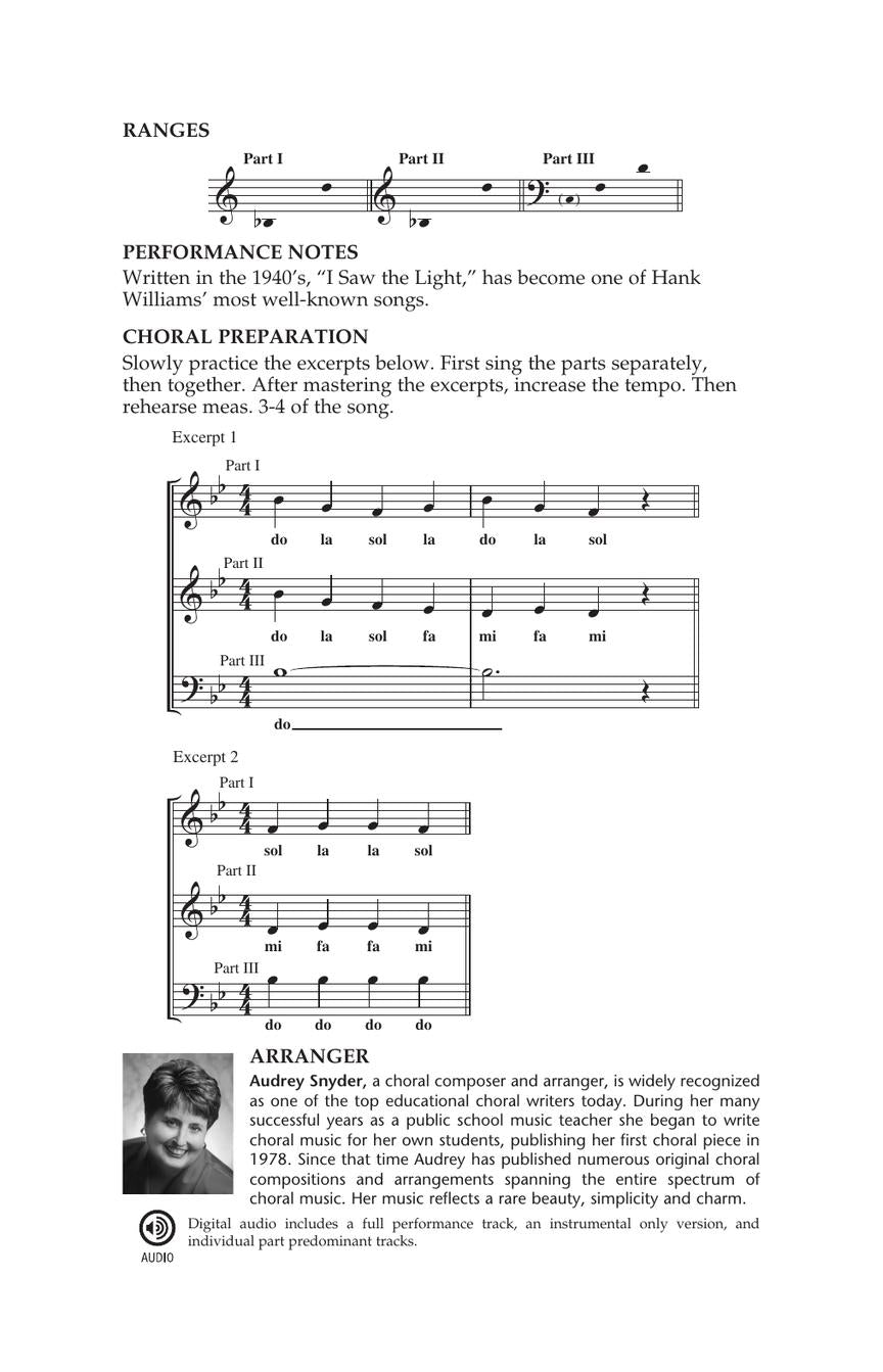 I Saw the Light - sample page 2