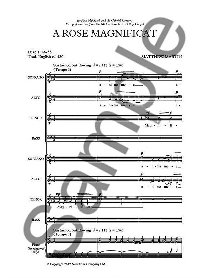 A Rose Magnificat - sample page 1