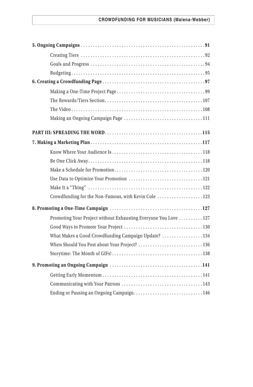 Crowdfunding for Musicians - sample page 3