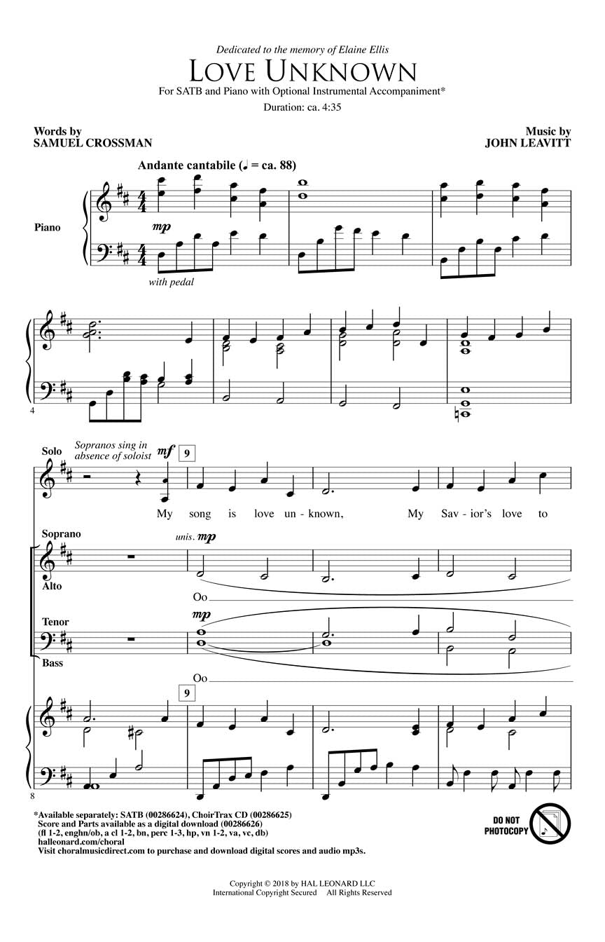 Love Unknown - sample page 1