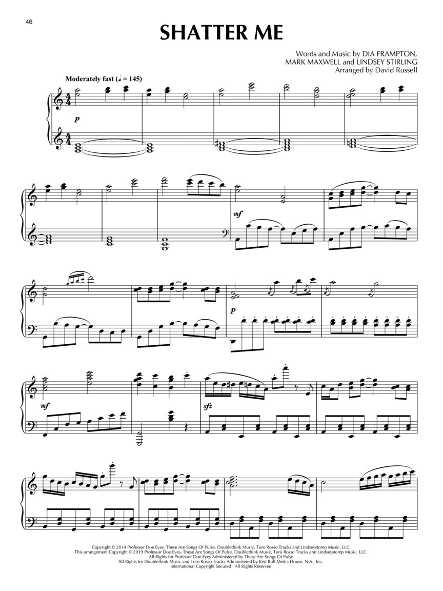 Lindsey Stirling – Piano Collection - sample page 5