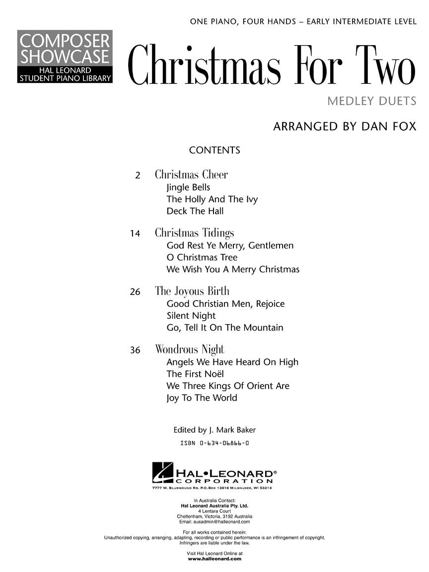 Christmas for Two – Medley Duets - sample page 2