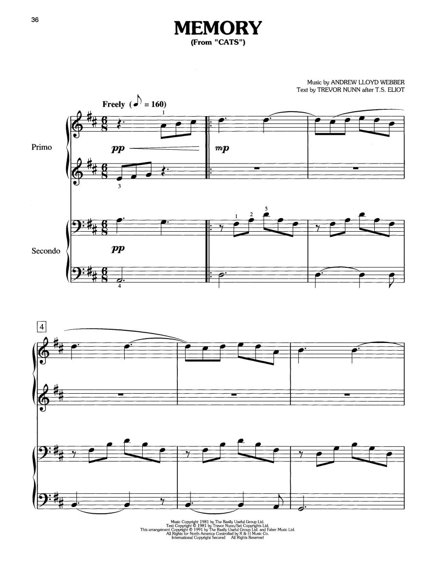 Andrew Lloyd Webber Piano Duets - sample page 4