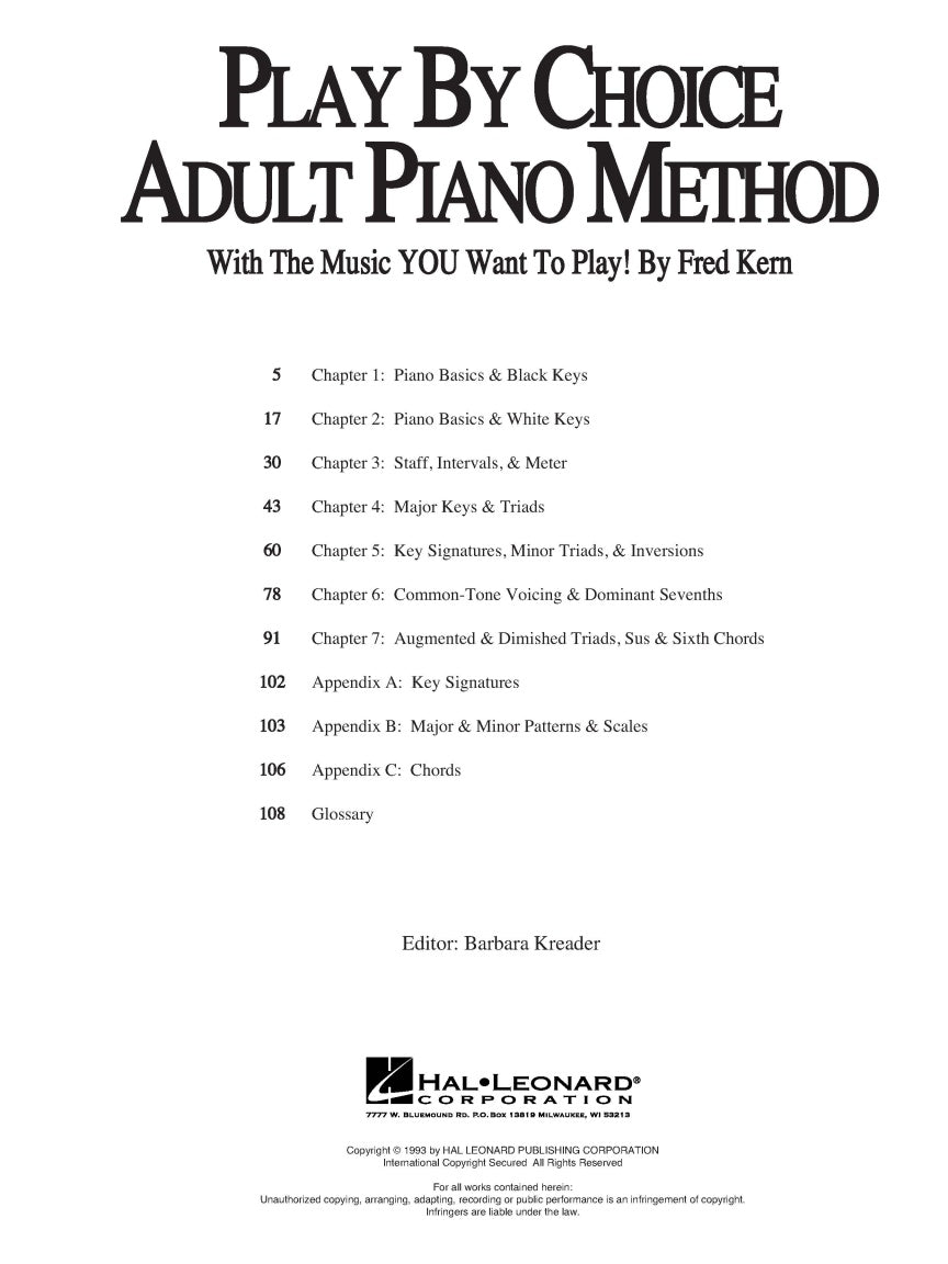 The Adult Piano Method – Play by Choice - sample page 2