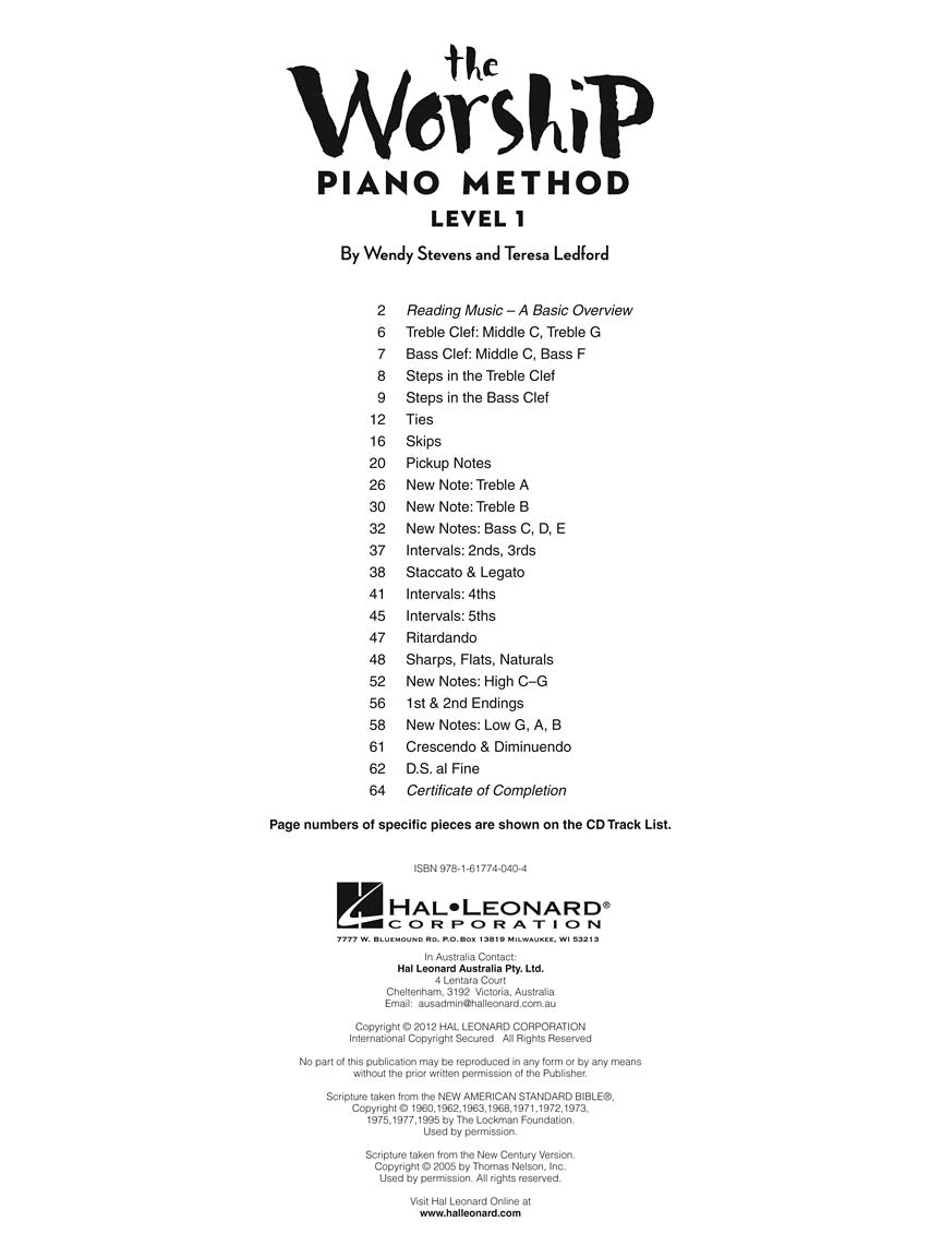 The Worship Piano Method - sample page 2