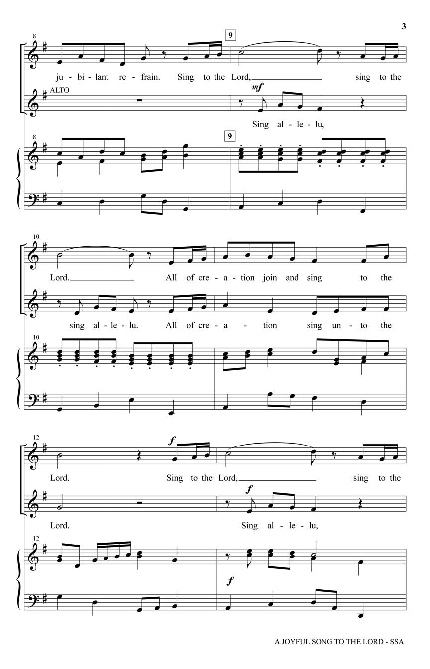 A Joyful Song to the Lord - sample page 2