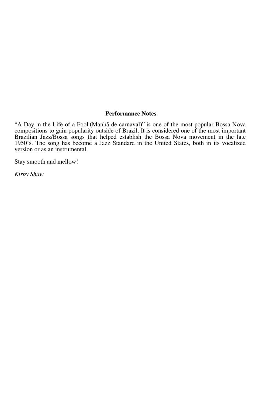 A Day in the Life of a Fool (Manha De Carnaval) - sample page 2