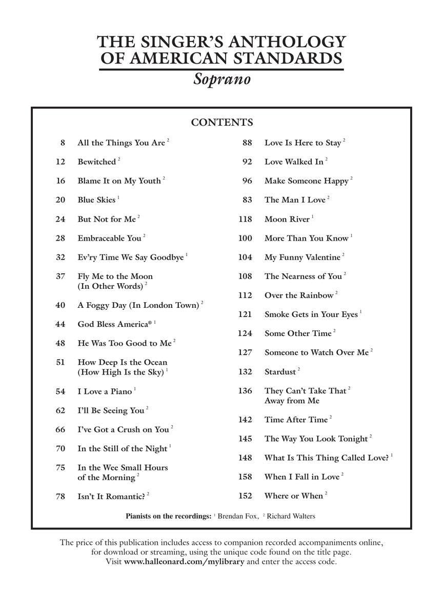 The Singer's Anthology of American Standards - sample page 3