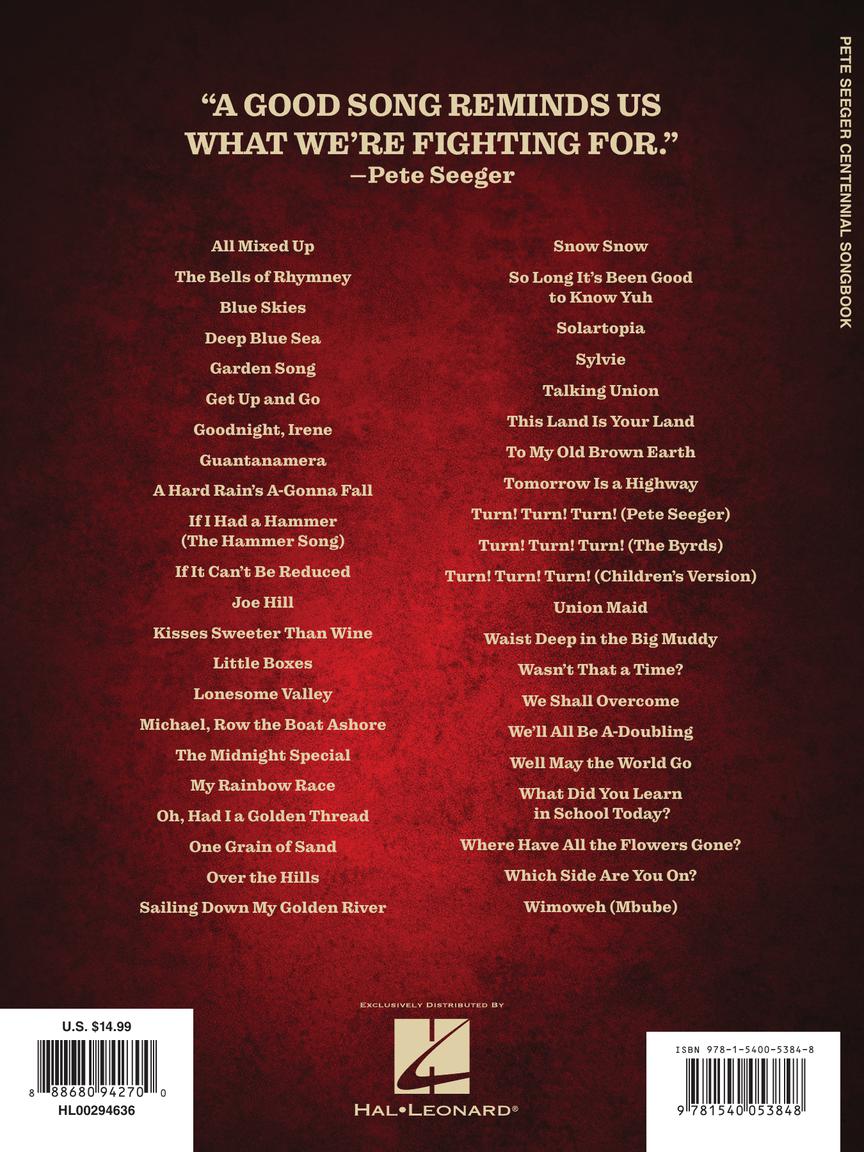 Pete Seeger Centennial Songbook - sample page 7
